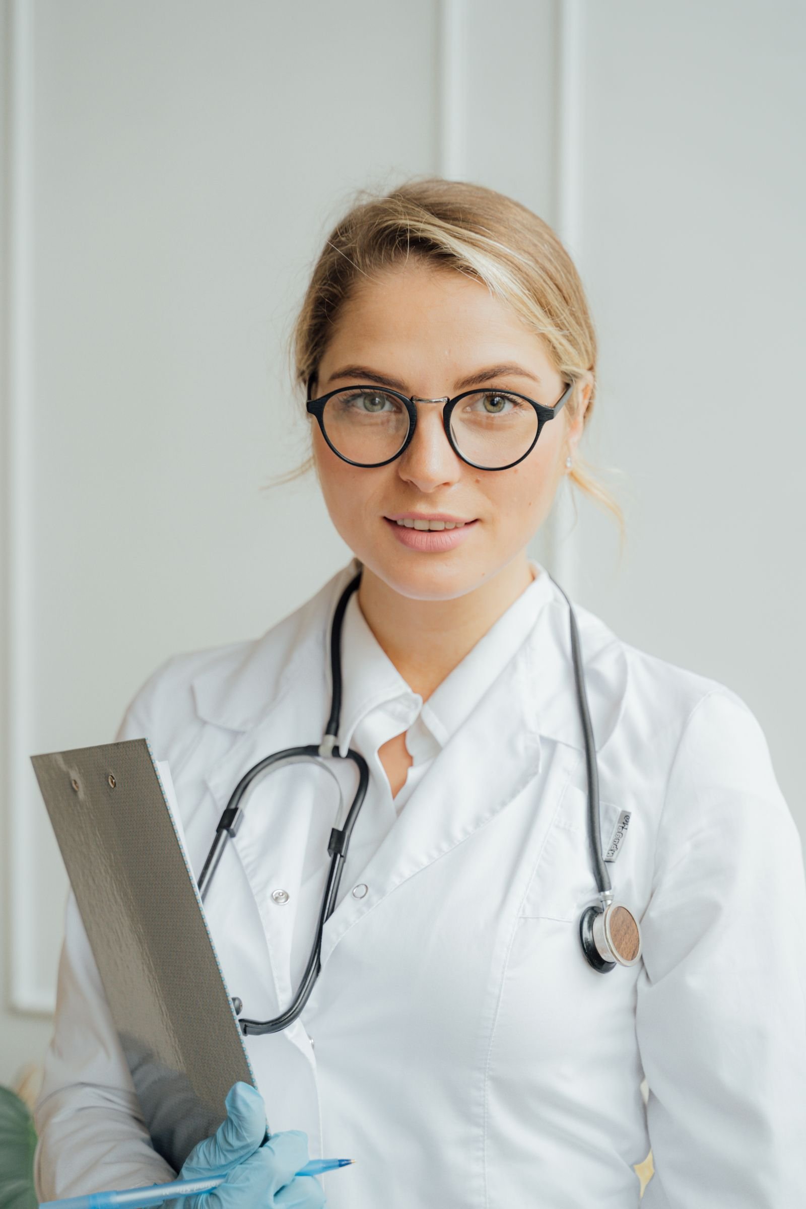 Doctor reviewing patient notes